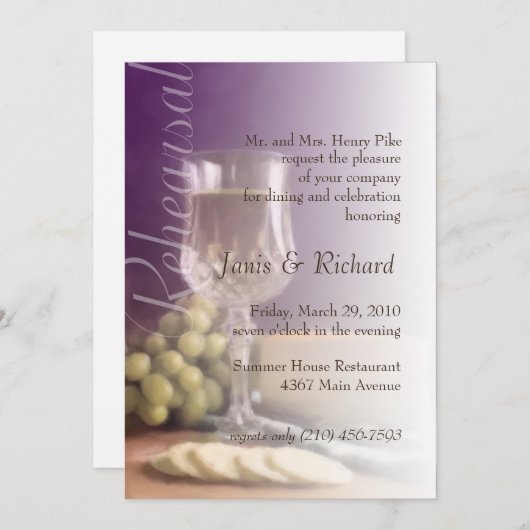 repetitie binnenste ringzegenwijn kaasdruiven kaart (Voorkant / Achterkant)