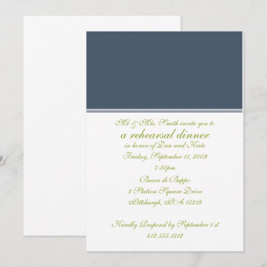 repetitie binnenuitnodiging kaart (Voorkant / Achterkant)