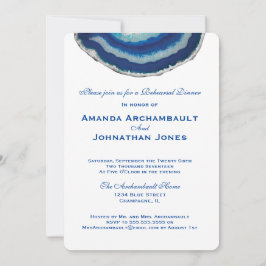 repetitie binnenuitnodiging | Navy Blue Agate Kaart