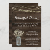 repetitie binnenuitnodiging | Rustic Baby's adem Kaart (Voorkant / Achterkant)