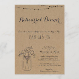 repetitie binnenuitnodiging | Rustic Kraft Paper Kaart