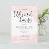 repetitie binnenuitnodiging - zwarte Waterverf Kaart (Staand voorkant)