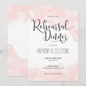 repetitie binnenuitnodiging - zwarte Waterverf Kaart (Voorkant / Achterkant)