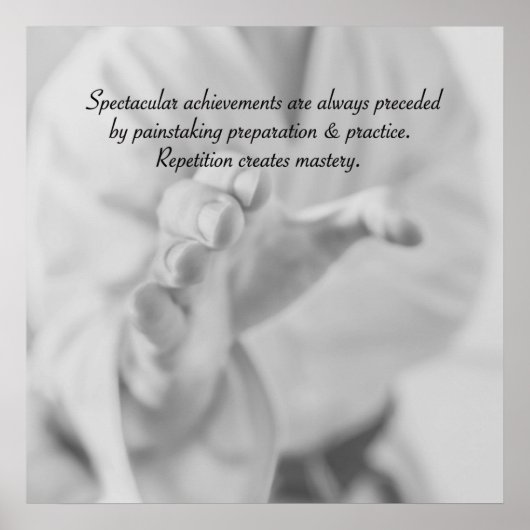 Repetitie creëer meesterschap. poster (Voorkant)