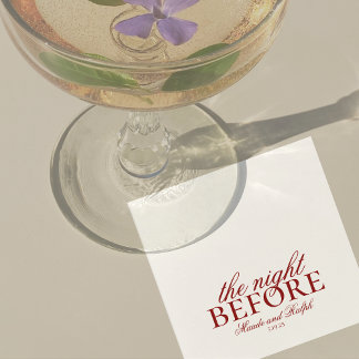 Repetitie De nacht voor de bruiloft Luxe Rood Servet