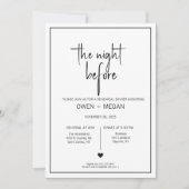 Repetitie diner, avond ervoor kaart (Voorkant)