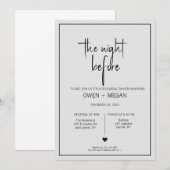 Repetitie diner, avond ervoor kaart (Voorkant / Achterkant)