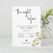 Repetitie diner, avond ervoor kaart (Staand voorkant)