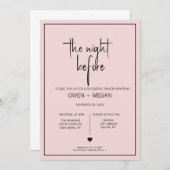 Repetitie diner, avond ervoor kaart (Voorkant / Achterkant)