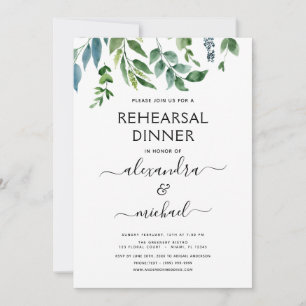 Repetitie Diner Bladergroen Elegant Kaart
