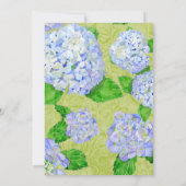 Repetitie Diner - Blauw Hydrangea Kant Bloemen Kaart (Achterkant)
