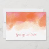 Repetitie Diner Blush Roze Koraal Waterverf Kaart (Achterkant)