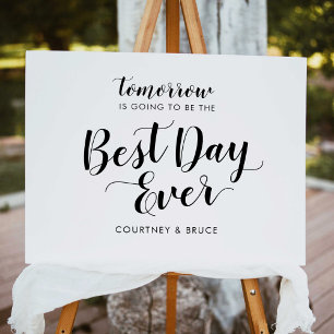 Repetitie diner bord 'De beste dag ooit' Poster