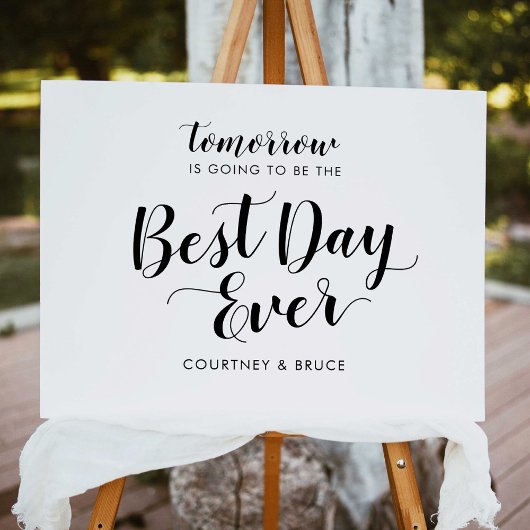 Repetitie diner bord 'De beste dag ooit' Poster