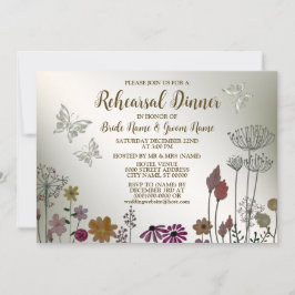 repetitie diner bruiloft feest kleurrijke bloemen kaart