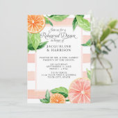 Repetitie Diner Citrus Roze Grapefruit Waterverf Kaart (Staand voorkant)