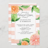 Repetitie Diner Citrus Roze Grapefruit Waterverf Kaart (Voorkant / Achterkant)