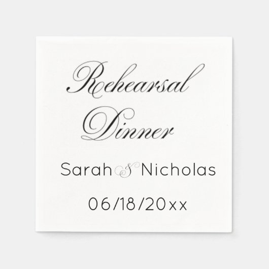 Repetitie Diner cocktailservetten gepersonaliseerd Servet (Voorkant)