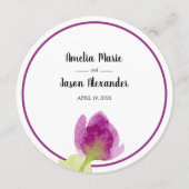 Repetitie Diner Dank je kaart Paarse Blooms (Achterkant)