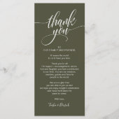 Repetitie Diner Dank u Plaats Kaart (Voorkant)