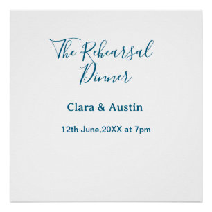 Repetitie diner de avond ervoor eenvoudig minimaal perfect poster