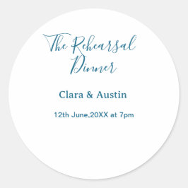 Repetitie diner de avond ervoor eenvoudig minimaal ronde sticker