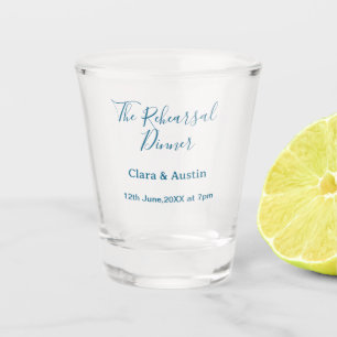 Repetitie diner de avond ervoor eenvoudig minimaal shot glas