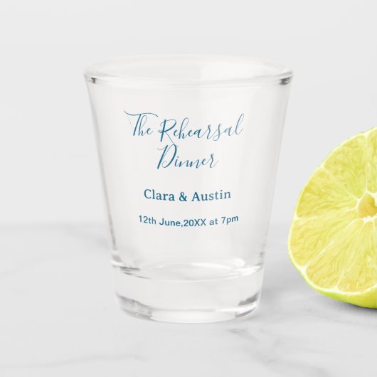 Repetitie diner de avond ervoor eenvoudig minimaal shot glas (Voorkant)