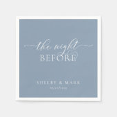 Repetitie Diner, de avond ervoor in Dusty Blue Servet (Voorkant)