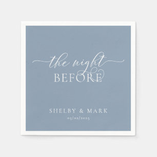 Repetitie Diner, de avond ervoor in Dusty Blue Servet