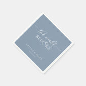 Repetitie Diner, de avond ervoor in Dusty Blue Servet (Hoek)