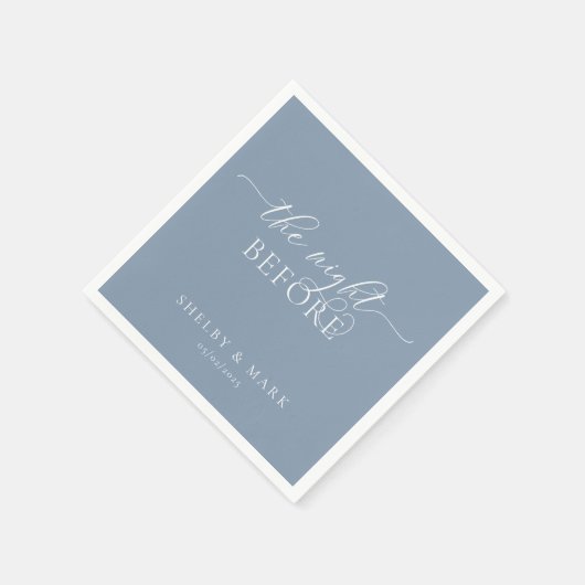 Repetitie Diner, de avond ervoor in Dusty Blue Servet (Hoek)