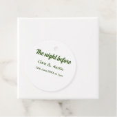 Repetitie diner de avond voor de bruiloft eenvoudi bedankjes labels (In situ)