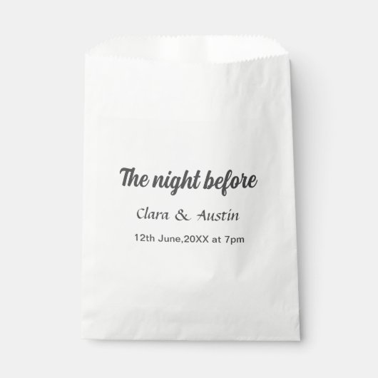 Repetitie diner de avond voor de bruiloft eenvoudi bedankzakje (Voorkant)