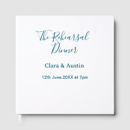 Repetitie diner de avond voor de bruiloft eenvoudi gastenboek