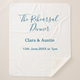 Repetitie diner de avond voor de bruiloft eenvoudi sherpa deken