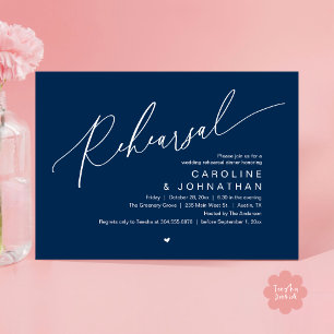 Repetitie diner, de avond voor de bruiloft kaart