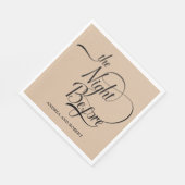 Repetitie diner de avond voor de bruiloft servet (Hoek)