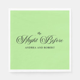 Repetitie diner de avond voor de bruiloft servet