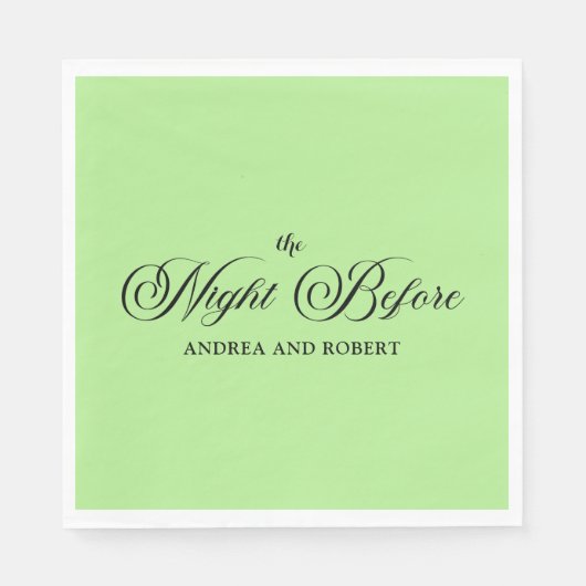 Repetitie diner de avond voor de bruiloft servet (Voorkant)