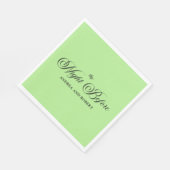 Repetitie diner de avond voor de bruiloft servet (Hoek)