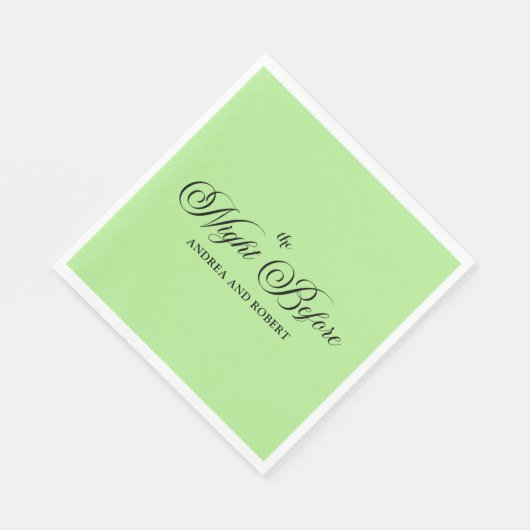 Repetitie diner de avond voor de bruiloft servet (Hoek)