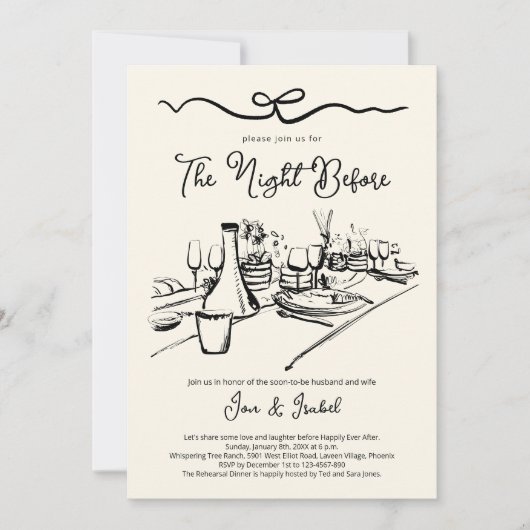 Repetitie diner, de avond voor de uitnodiging (Voorkant)