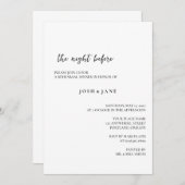 Repetitie diner, de avond voor de uitnodigingen (Voorkant / Achterkant)