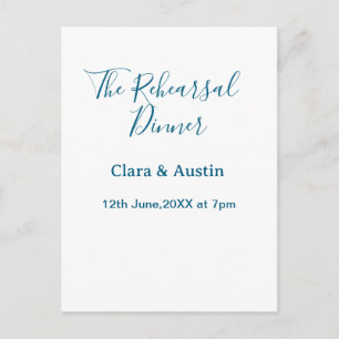 Repetitie diner de avond voor eenvoudig minimaal m briefkaart