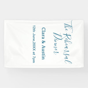 Repetitie diner de avond voor eenvoudig minimaal m spandoek