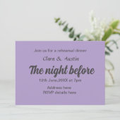 Repetitie diner de avond voor eenvoudige minimale kaart (Staand voorkant)