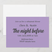 Repetitie diner de avond voor eenvoudige minimale kaart (Voorkant / Achterkant)