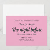 Repetitie diner de avond voor eenvoudige minimale  kaart (Voorkant / Achterkant)