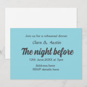 Repetitie diner de avond voor eenvoudige minimale kaart (Voorkant / Achterkant)